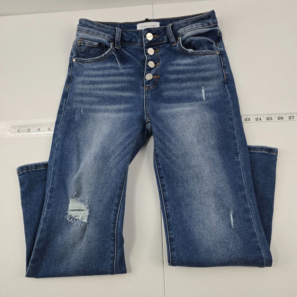 Stylish Blue Denim Wide Leg Jeans